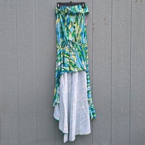 Rachel Lym Swimwear Hi Low Maxi Dress‎ Cover Up Small